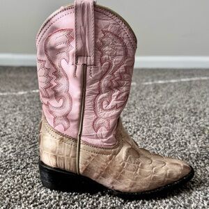 Carrusel Vaqueritas Children’s Pink and Tan Western Cowboy Boots Size 10